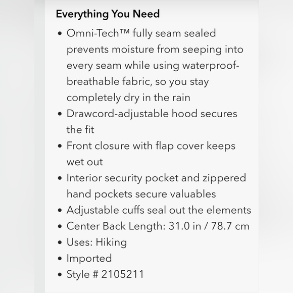 *NEW* Columbia Women's Waterproof Breathable Hooded Jacket - Picture 12 of 16